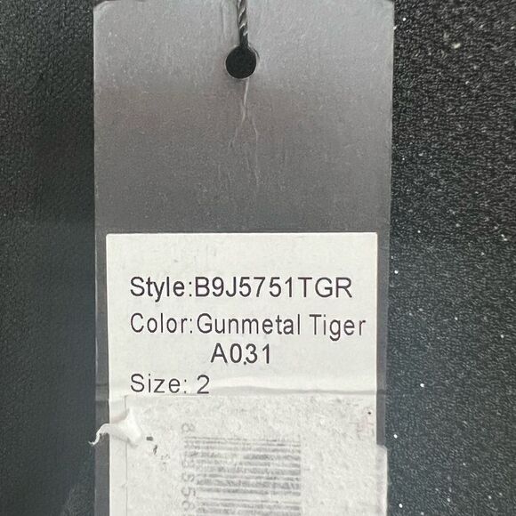 Parker Black Long Sleeve V-Neck Crossover Shimmer Black Cocktail Dress - Picture 8 of 8